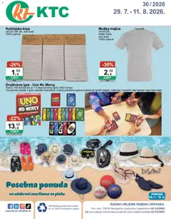 Pregled letka KTC - Katalog igračke i tekstil trgovine KTC vrijedi od 29.07.2026