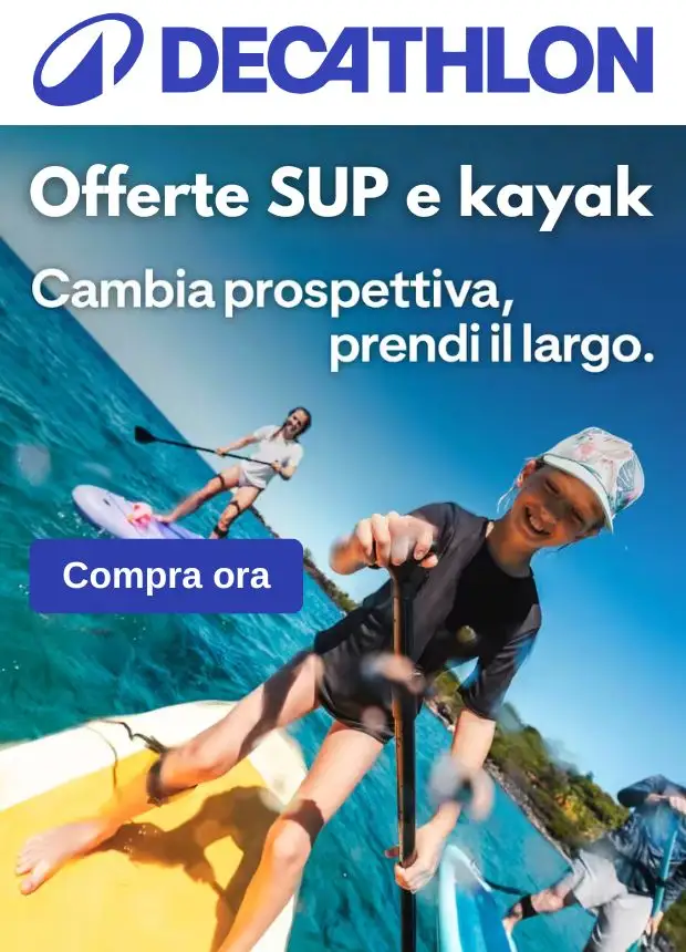 Anteprima del volantino Volantino Decathlon - Offerte SUP e kayak valido a partire dal 05.05.2026