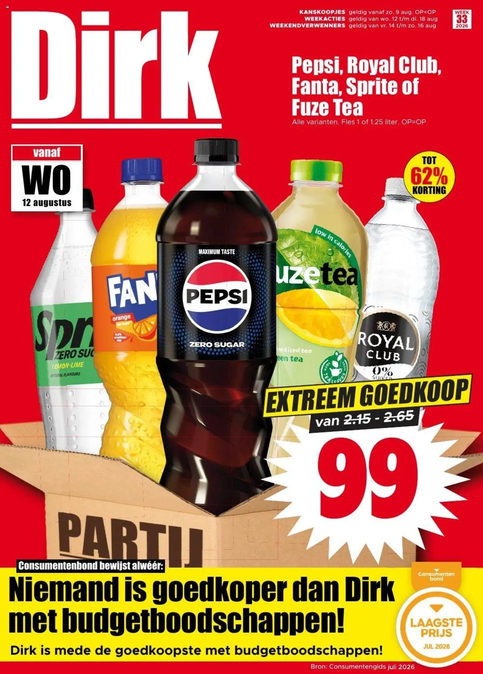 Voorbeeld van Dirk Folder / Publicité van winkel Dirk geldig vanaf 12/08/2026