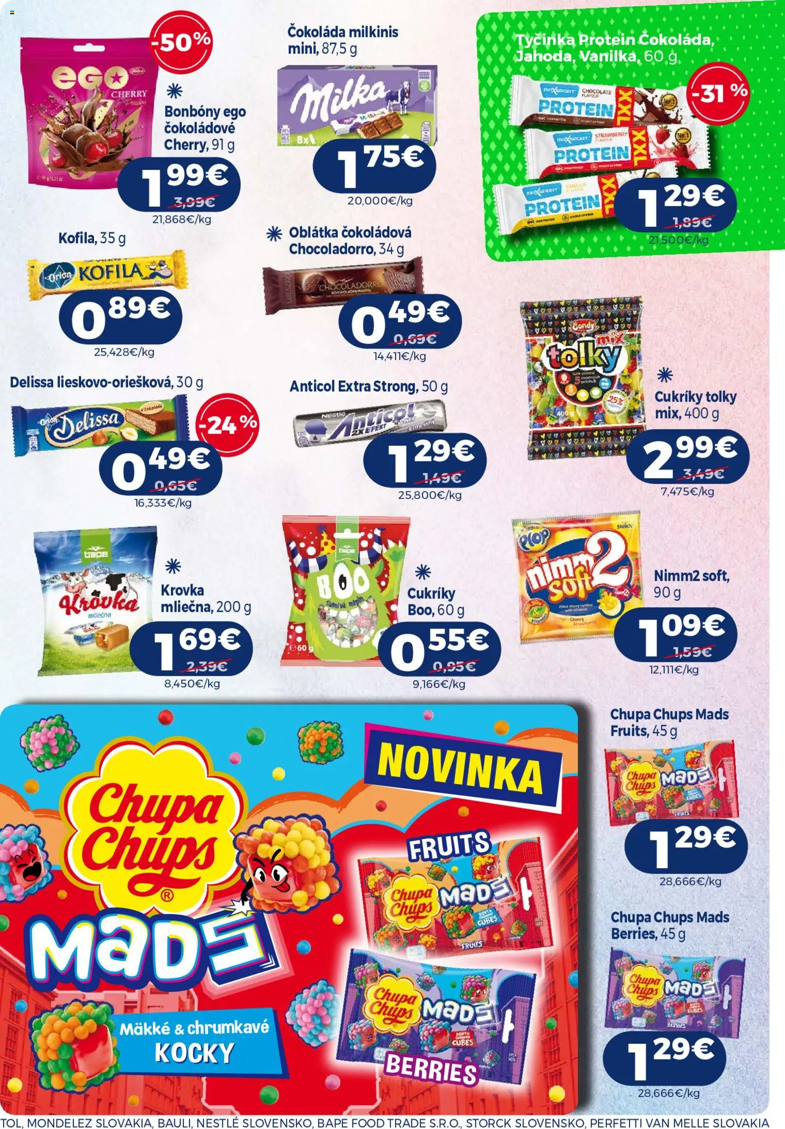Náhľad Milk Agro letáku platného od 23.09.2026 - Protein, Čokoláda, Cukríky