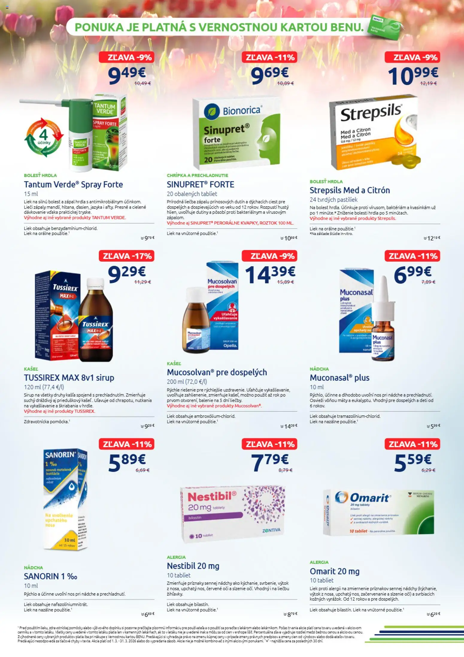 Náhľad BENU Lekáreň letáku platného od 01.03.2026 - Med, Sirup