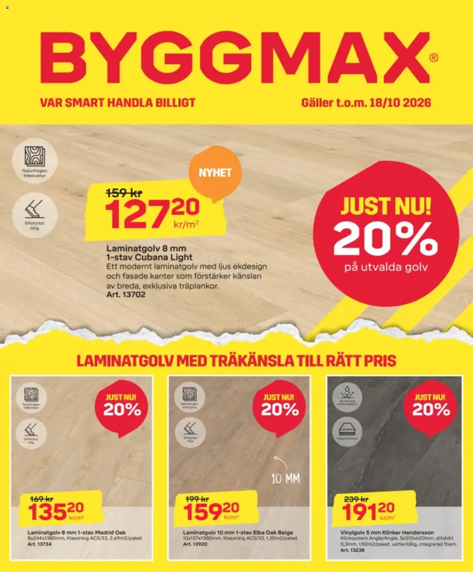 Förhandsgranska reklamblad ByggMax erbjudanden från butik ByggMax gäller från 12/10/2026 - Ljus, Galler