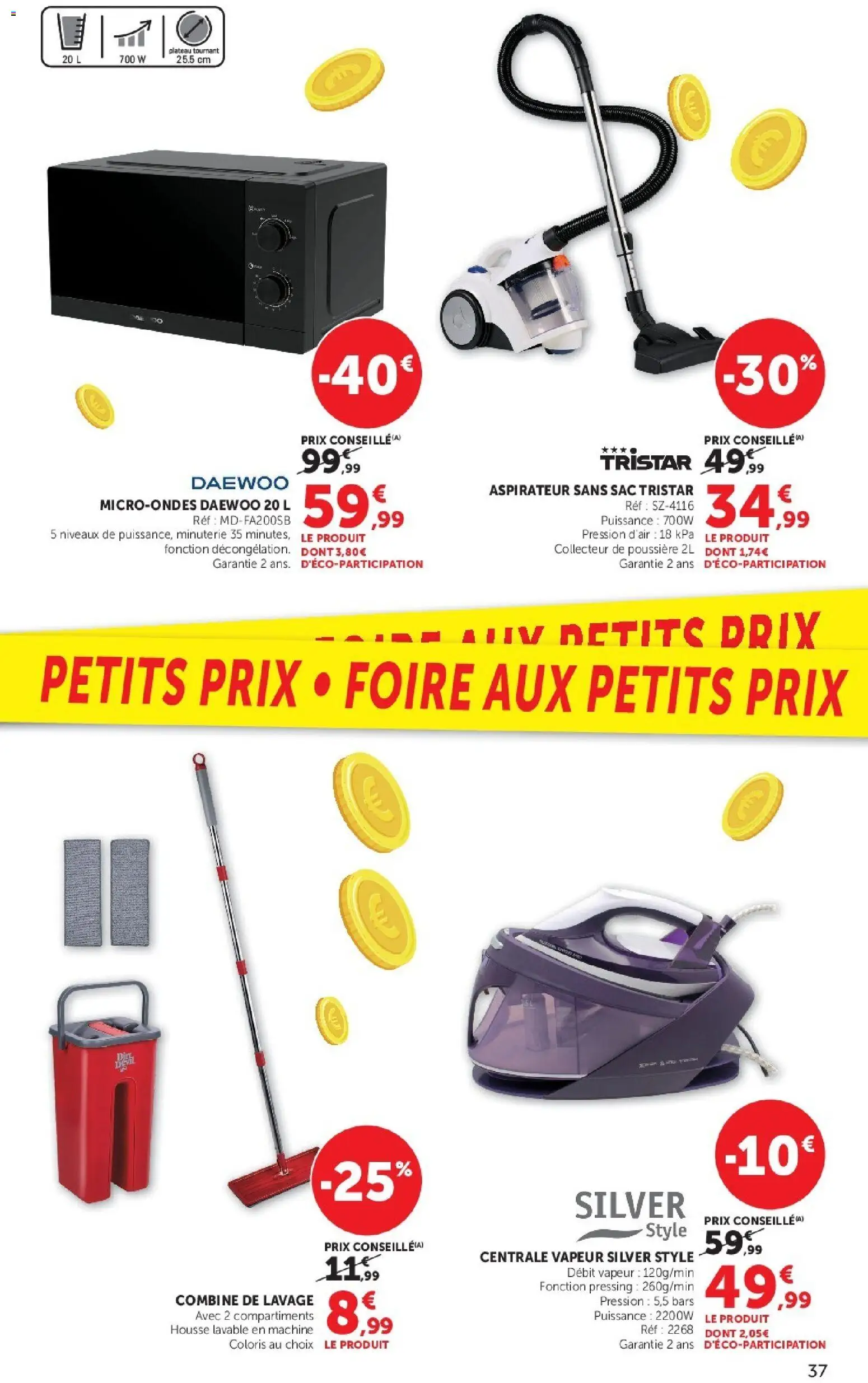 Prévisualisation de Super U catalogue du magasin Super U formulaire valide 08/09/2026 - Aspirateur, Sac, Centrale vapeur, Plateau, Aspirateur sans sac, Plateau tournant