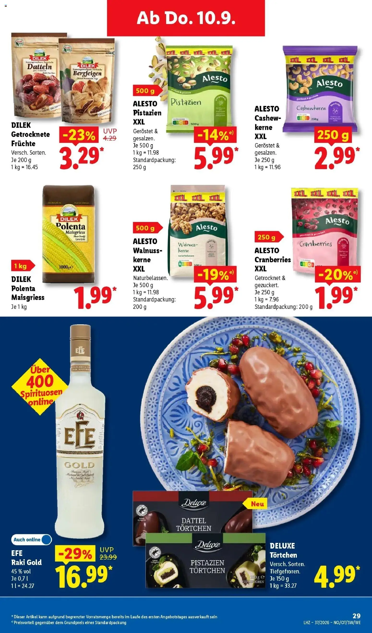 Vorschau von dem Prospekt des Geschäftes Lidl, gültig ab dem 07.09.2026 - Pistazien, Cashew, Dattel