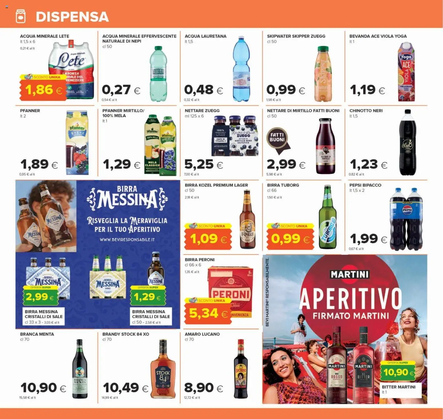 Anteprima dell'opuscolo Oasi volantino Roma dal negozio Oasi valido da 22/10/2026 - Aperitivo, Acqua, Acqua minerale, Martini, Amaro, Brandy, Menta, Pepsi