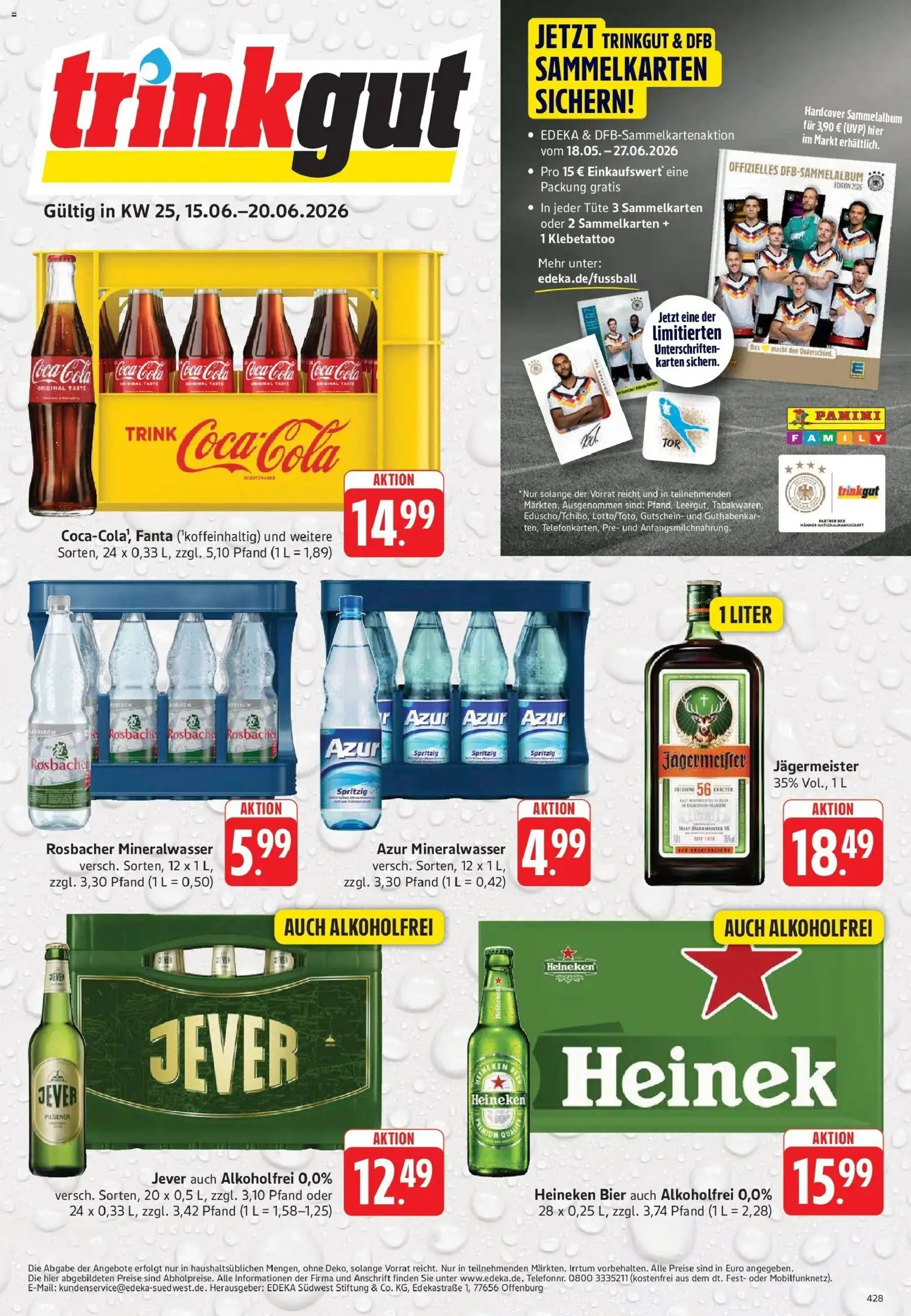 Vorschau von dem Prospekt des Geschäftes Trinkgut, gültig ab dem 14.06.2026 - Bier, Coca cola, Cola, Jägermeister, Mineralwasser, Jever, Heineken, Fanta