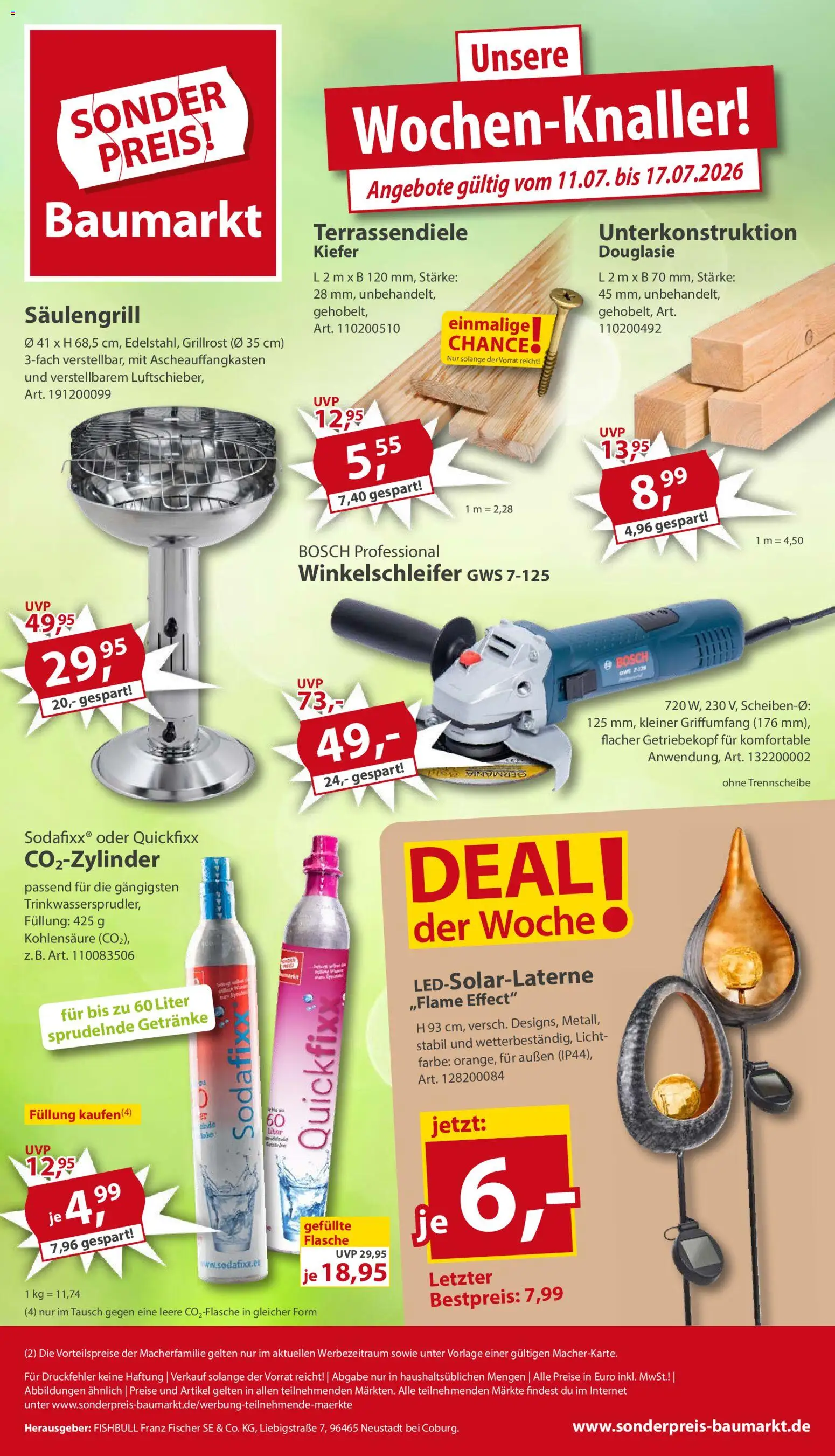 Vorschau von dem Prospekt des Geschäftes Sonderpreis Baumarkt, gültig ab dem 11.07.2026 - Bosch