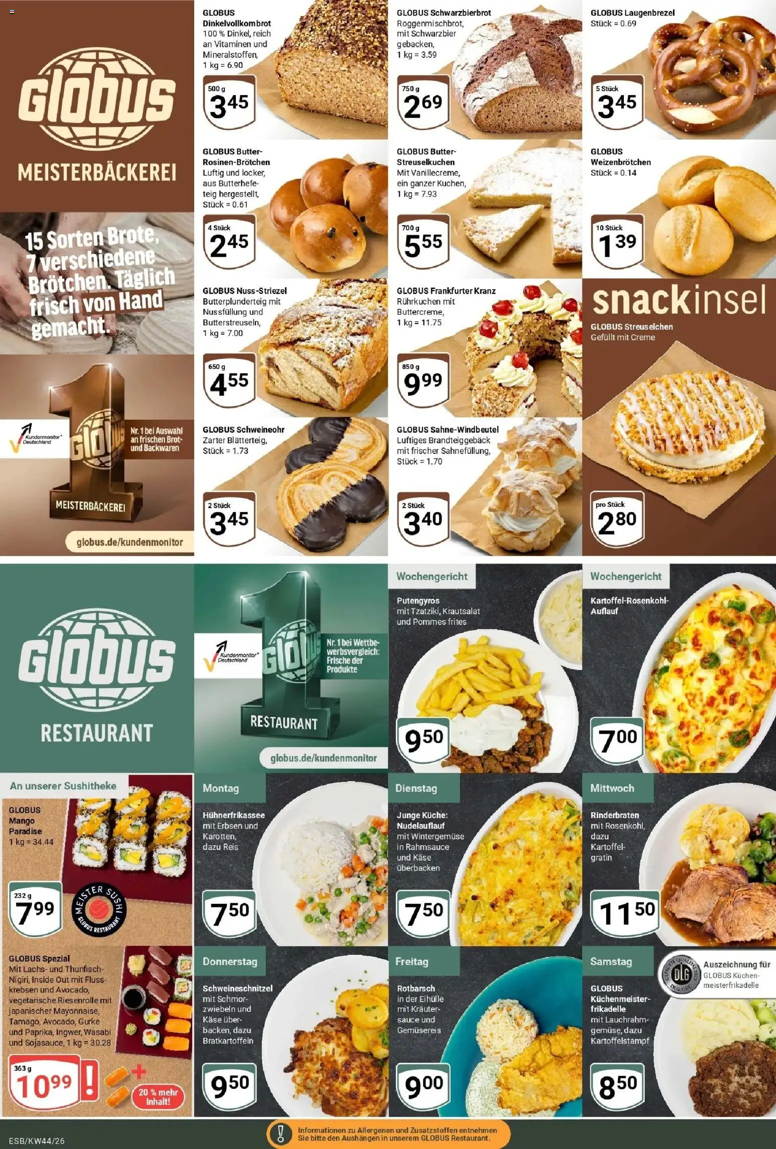 Vorschau von dem Prospekt des Geschäftes Globus, gültig ab dem 26.10.2026