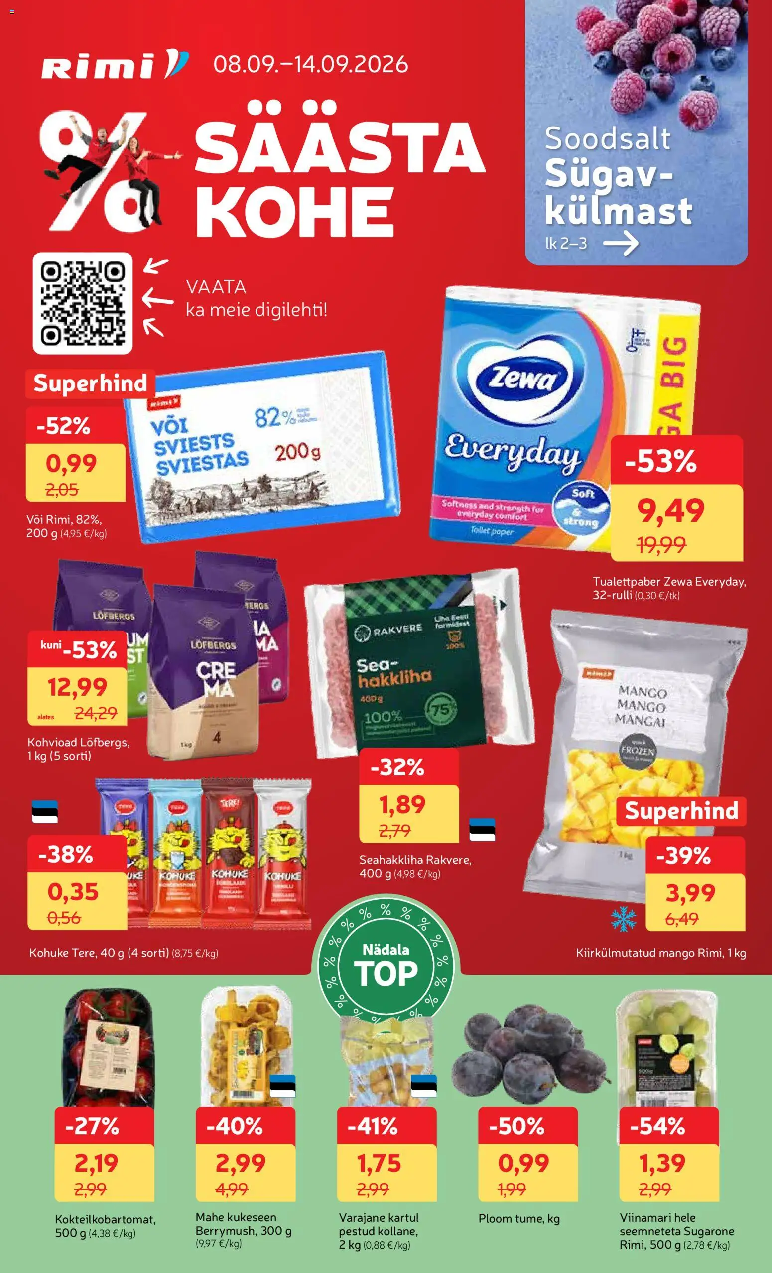 Rimi kliendilehe eelvaade alates 08.09.2026