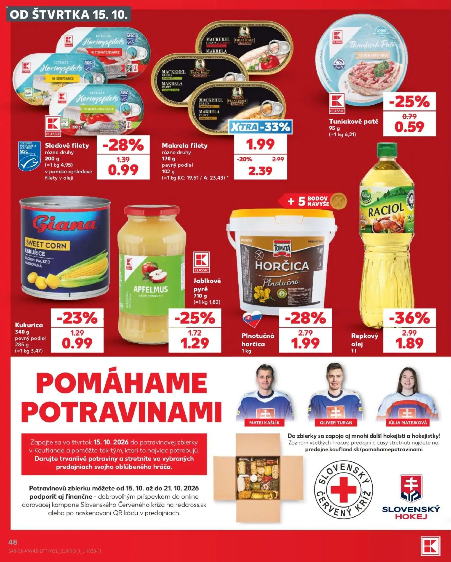 Náhľad Kaufland letáku platného od 15.10.2026 - Olej, Kukurica, Horčica, Makrela, Repkový olej