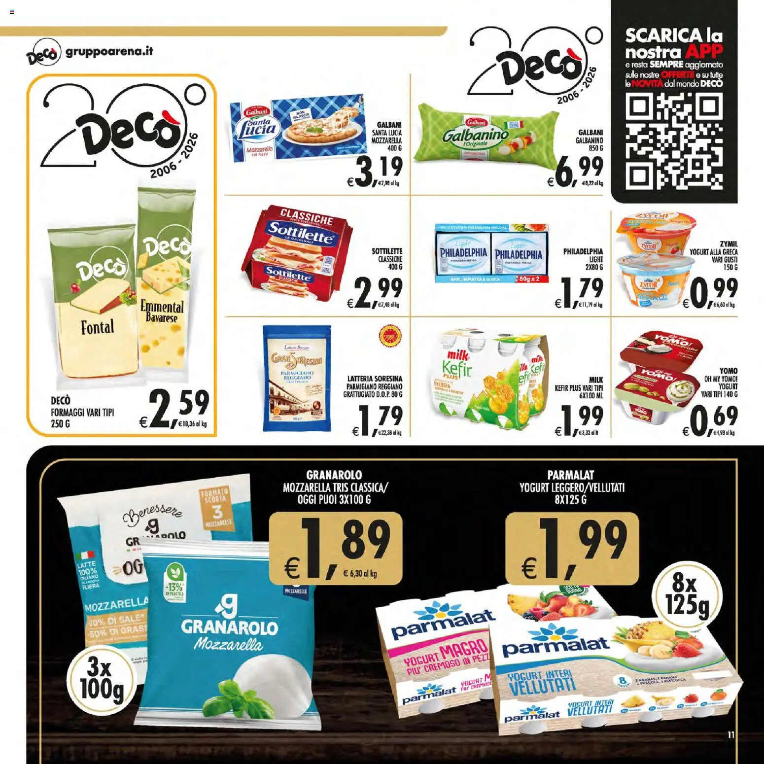 Anteprima dell'opuscolo Decò volantino Gourmet Sicilia dal negozio Decò valido da 01/09/2026 - Kefir, The, Yogurt, Mozzarella, Parmigiano reggiano, Parmigiano, Emmental, Yogurt magro