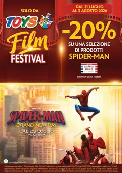 Anteprima dell'opuscolo Toys Center volantino Spider-Man dal negozio Toys Center valido da 21/07/2026