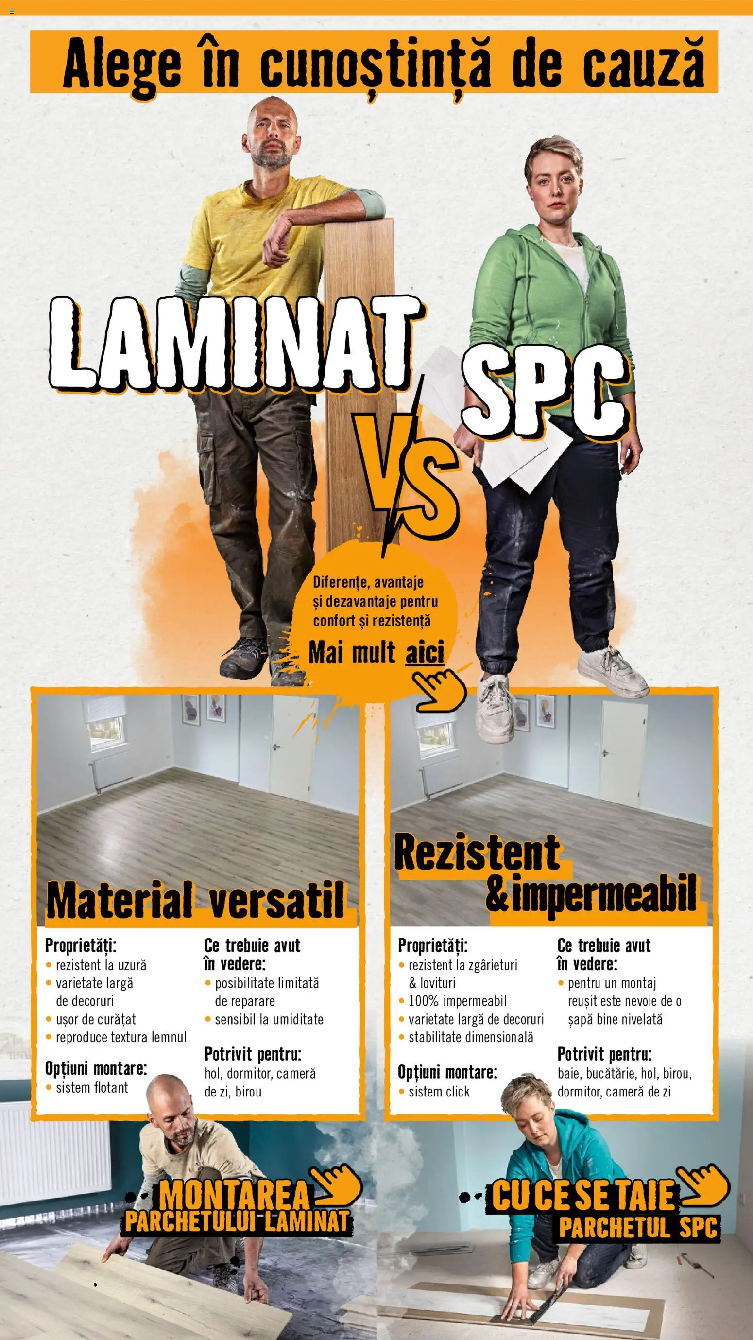 Previzualizarea de cataloage: Hornbach Hornbach Catalog Pardoseala Laminat, SPC sau Lemn? valabil de la 15.09.2026