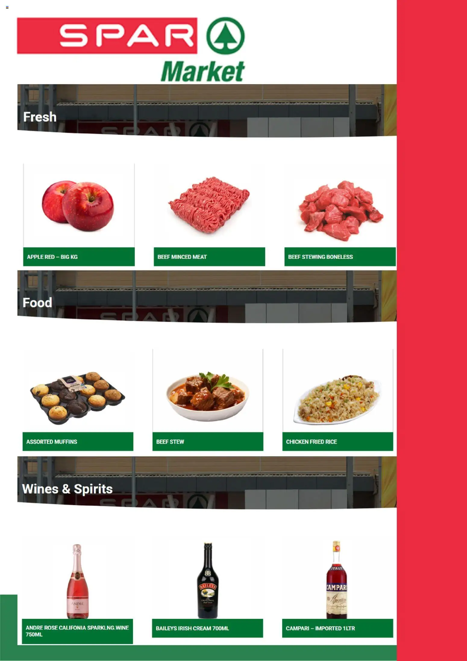 Preview of Spar Spar Catalogue valid 01/08/2026 - Food, Chicken, Beef, Meat, Baileys, Muffins, Campari, Minced meat