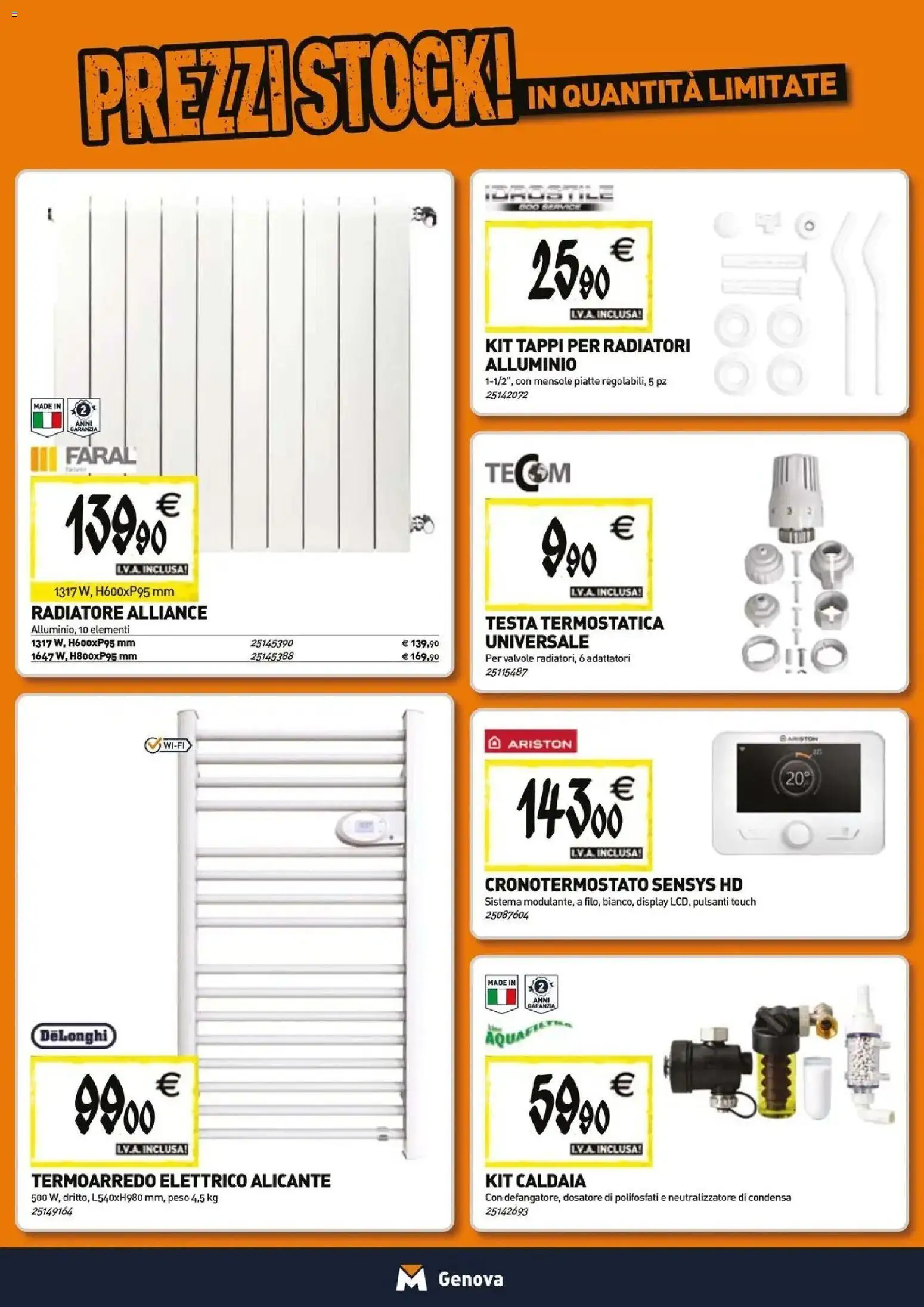 Anteprima dell'opuscolo TECNOMAT catalogo Genova dal negozio TECNOMAT valido da 29/10/2026 - Caldaia, Alluminio