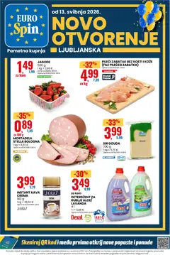 Pregled letka Eurospin Novo Otvorenje Ljubljanska trgovine Eurospin vrijedi od 13.05.2026