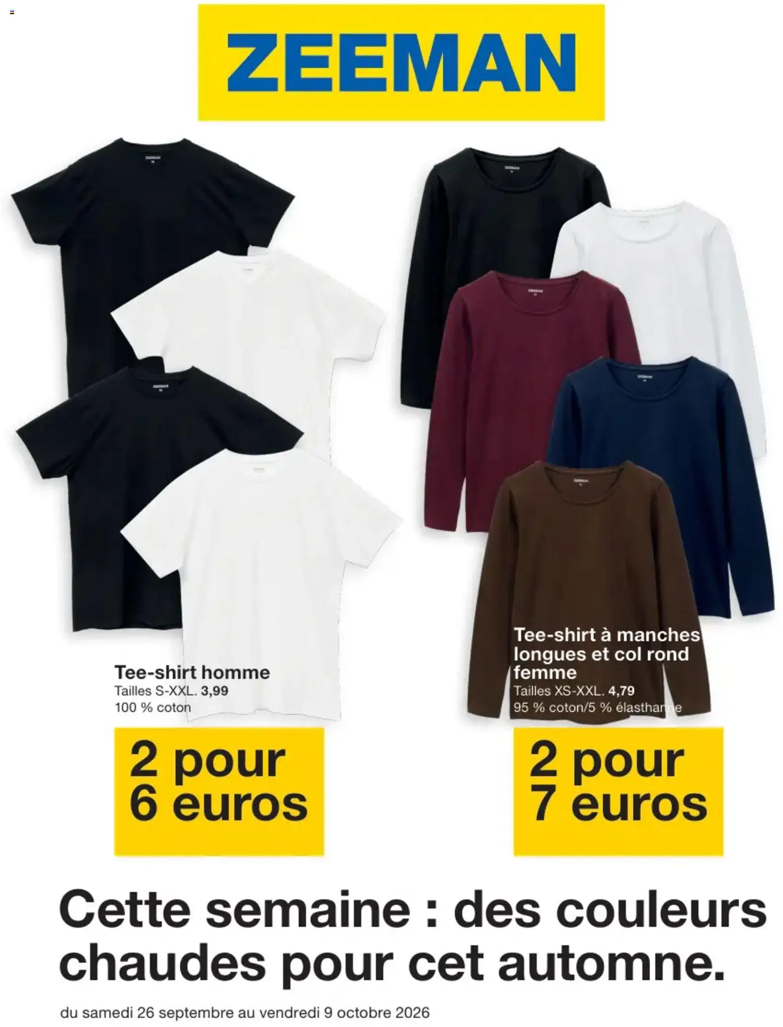 Voorbeeld van Zeeman Publicité van winkel Zeeman geldig vanaf 26/09/2026