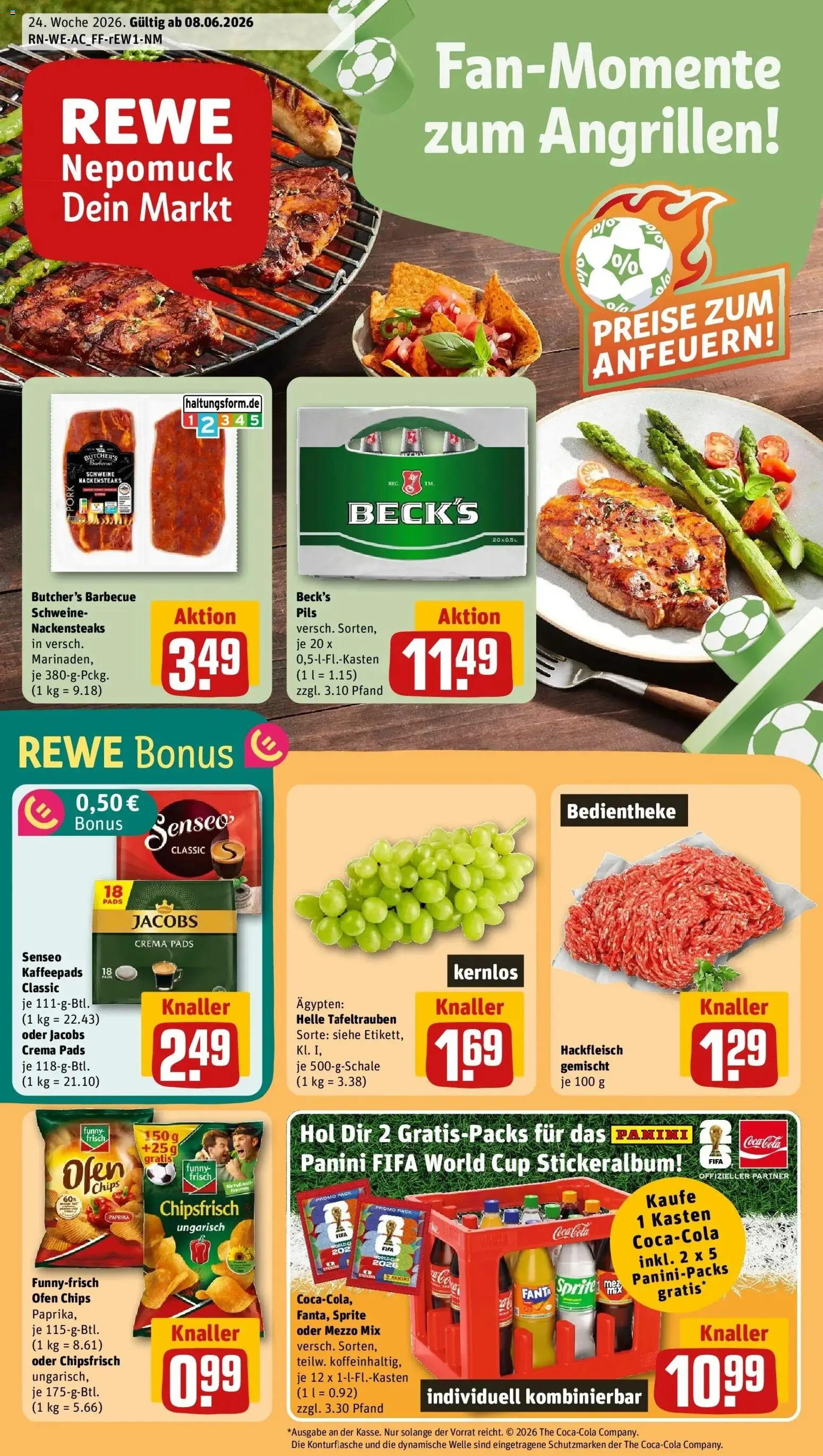 Vorschau von dem Prospekt des Geschäftes Rewe, gültig ab dem 08.06.2026