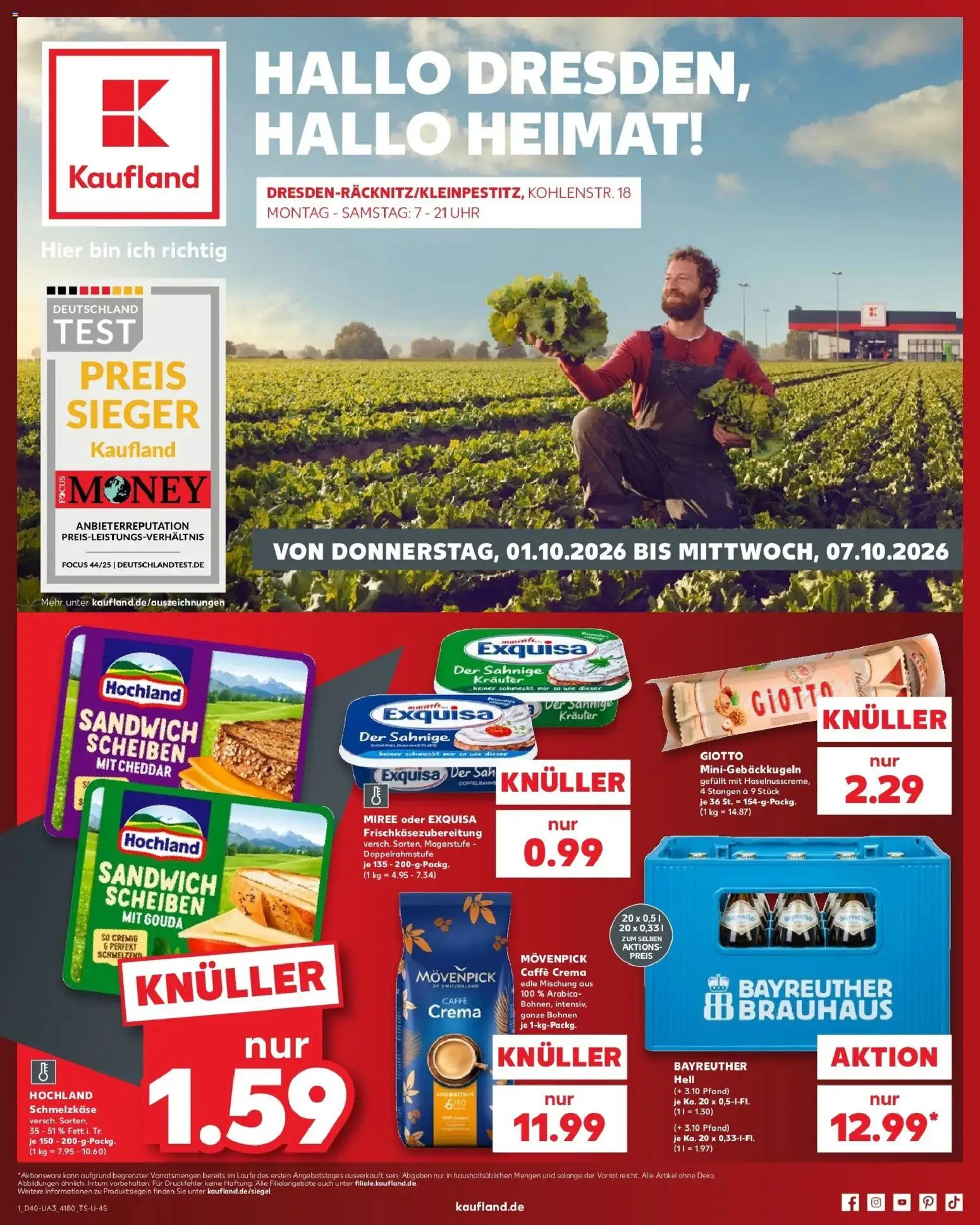 Vorschau von dem Prospekt des Geschäftes Kaufland, gültig ab dem 01.10.2026