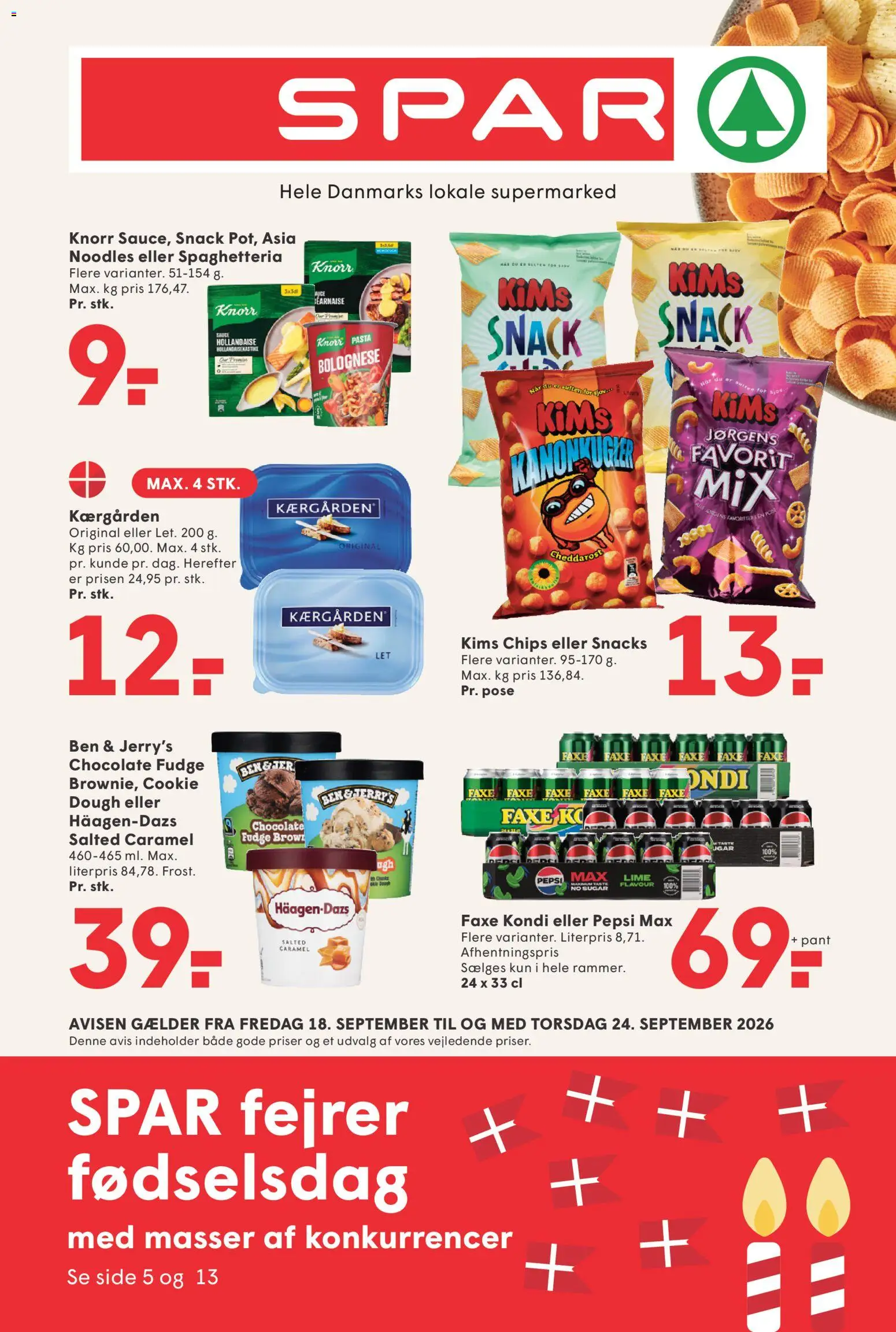 Eksempel på tilbudsavis Spar - Tilbudsavis uge 39 fra butik Spar gyldig fra 18/09/2026