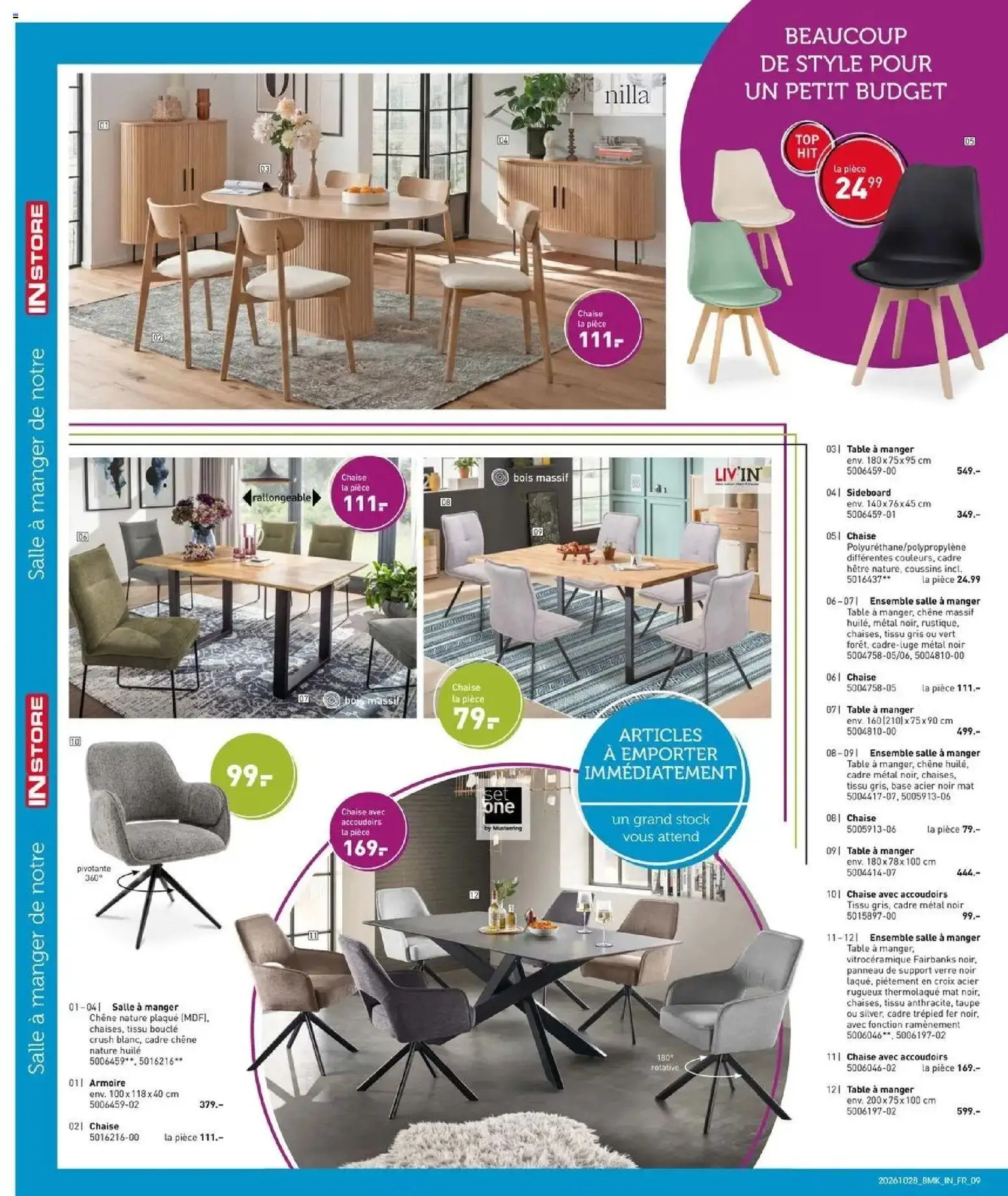 Prévisualisation de Möbel Martin: Offres hebdomadaires du magasin Möbel Martin formulaire valide 28/10/2026 - Store, Chaise, Armoire, Table, Cadre, Huile, Base, Table à manger