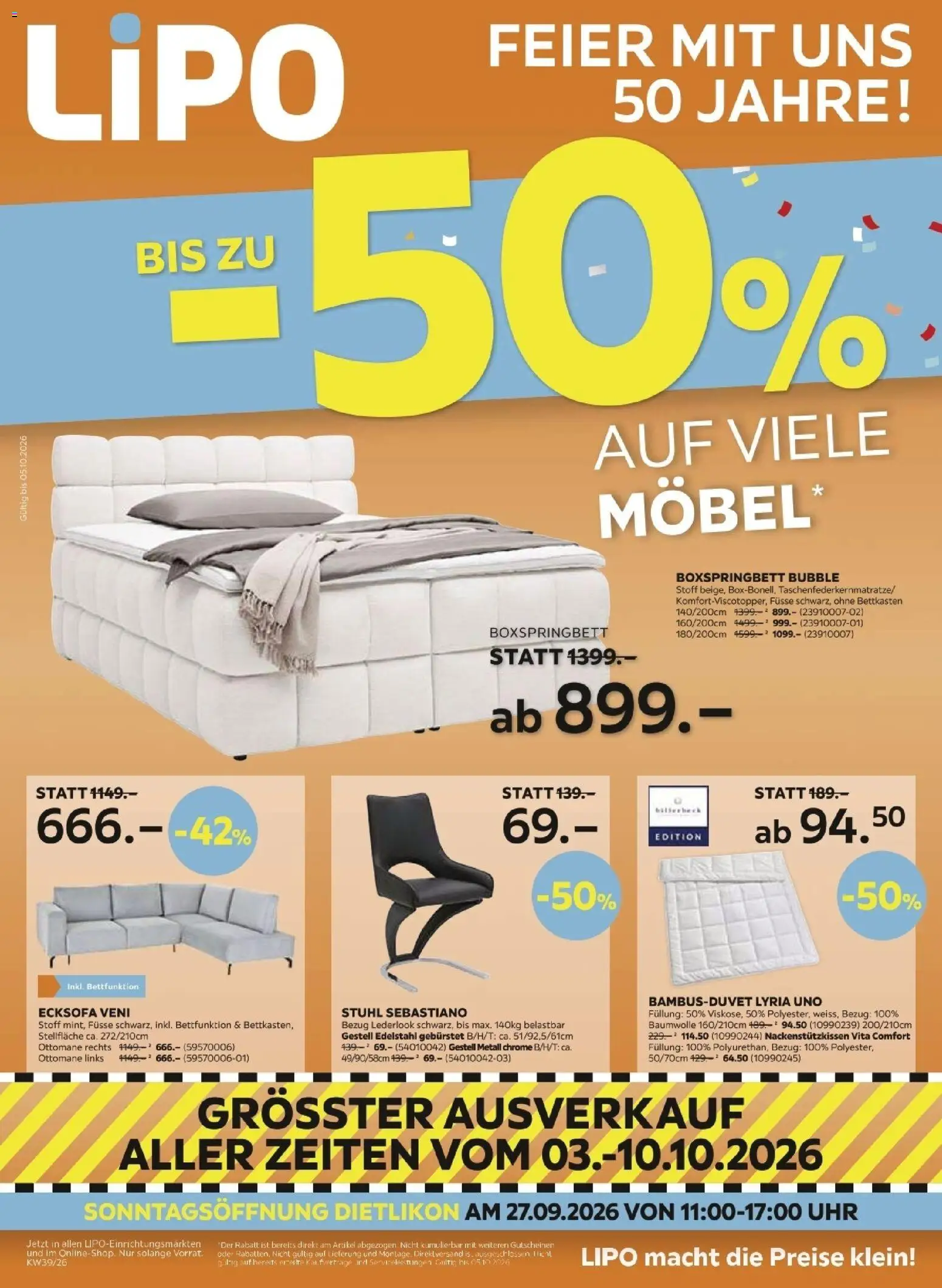 Vorschau des Merkblatts Lipo aktionen vom Shop Lipo gültig von 22.09.2026 bis 05.10.2026