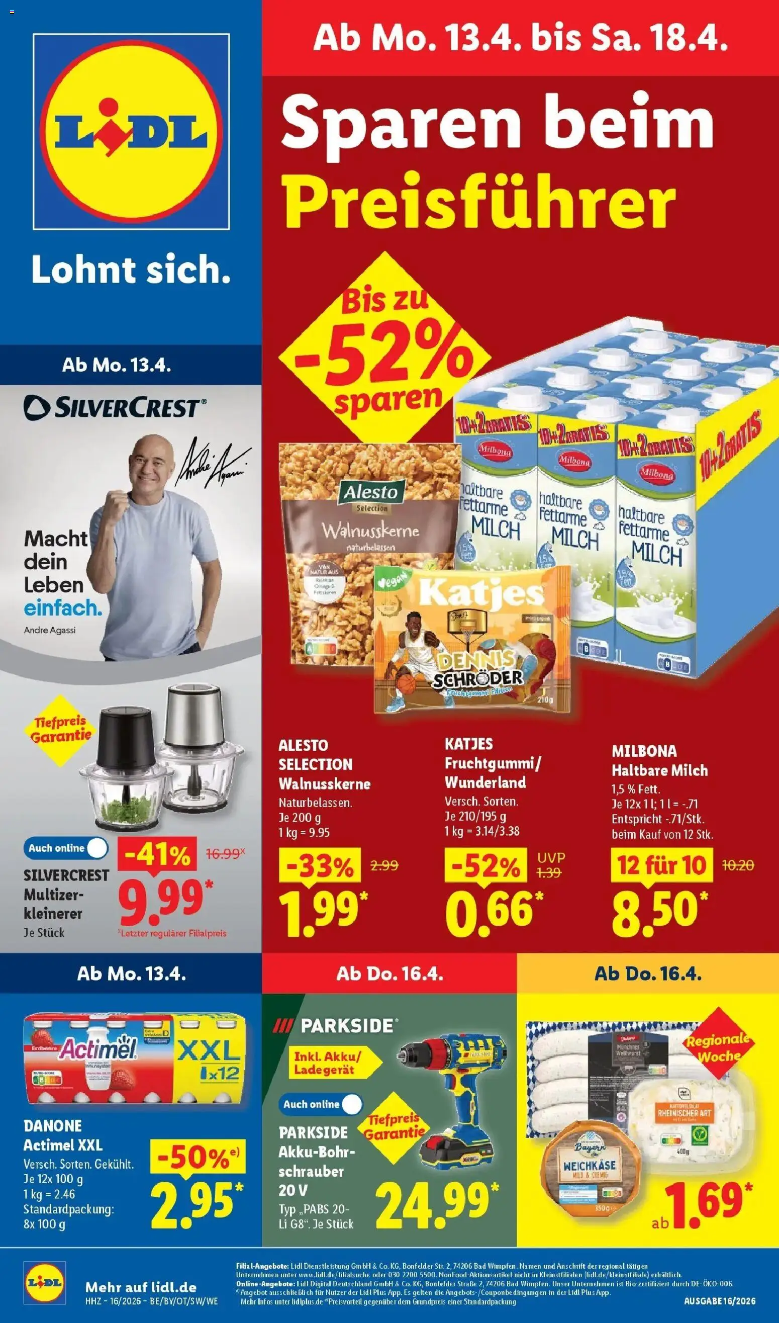 Vorschau von dem Prospekt des Geschäftes Lidl, gültig ab dem 13.04.2026