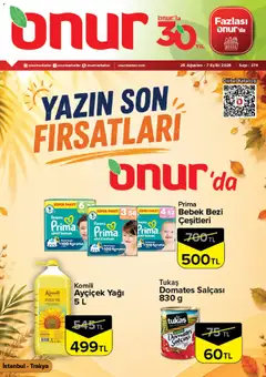 Onur Market Onur Market Katalog 25.08.2026 - Broşürünün önizlemesi