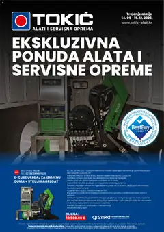 Pregled letka Tokić Ekskluzivna Ponuda trgovine Tokić vrijedi od 14.09.2026