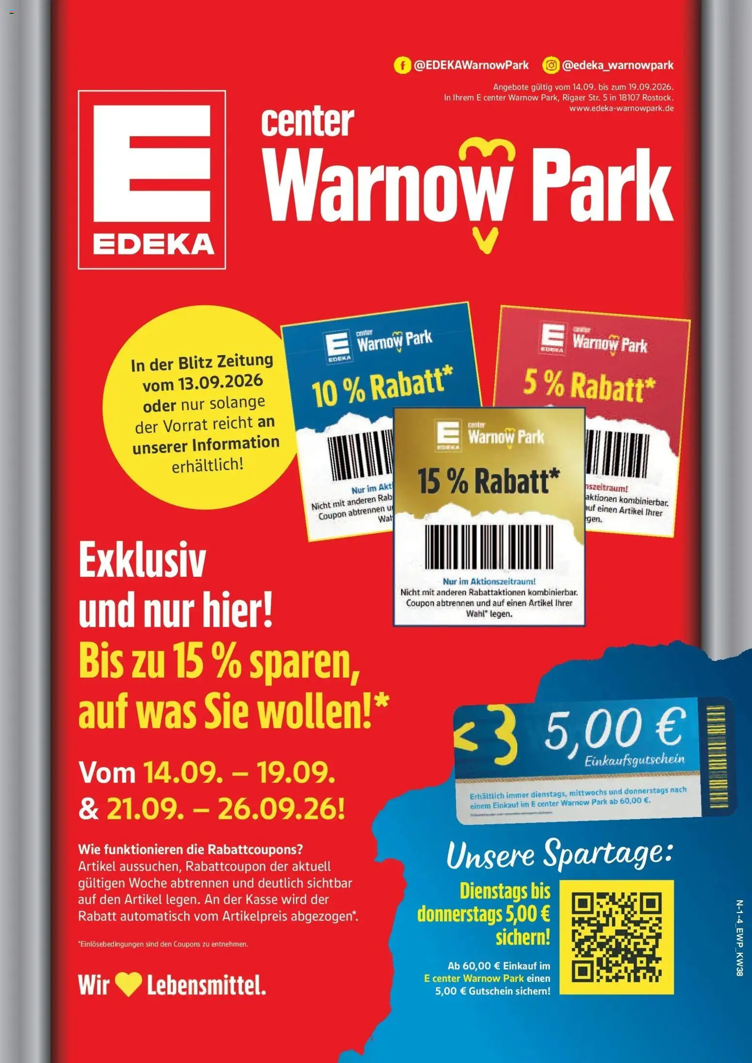 Vorschau von dem Prospekt des Geschäftes Edeka, gültig ab dem 14.09.2026
