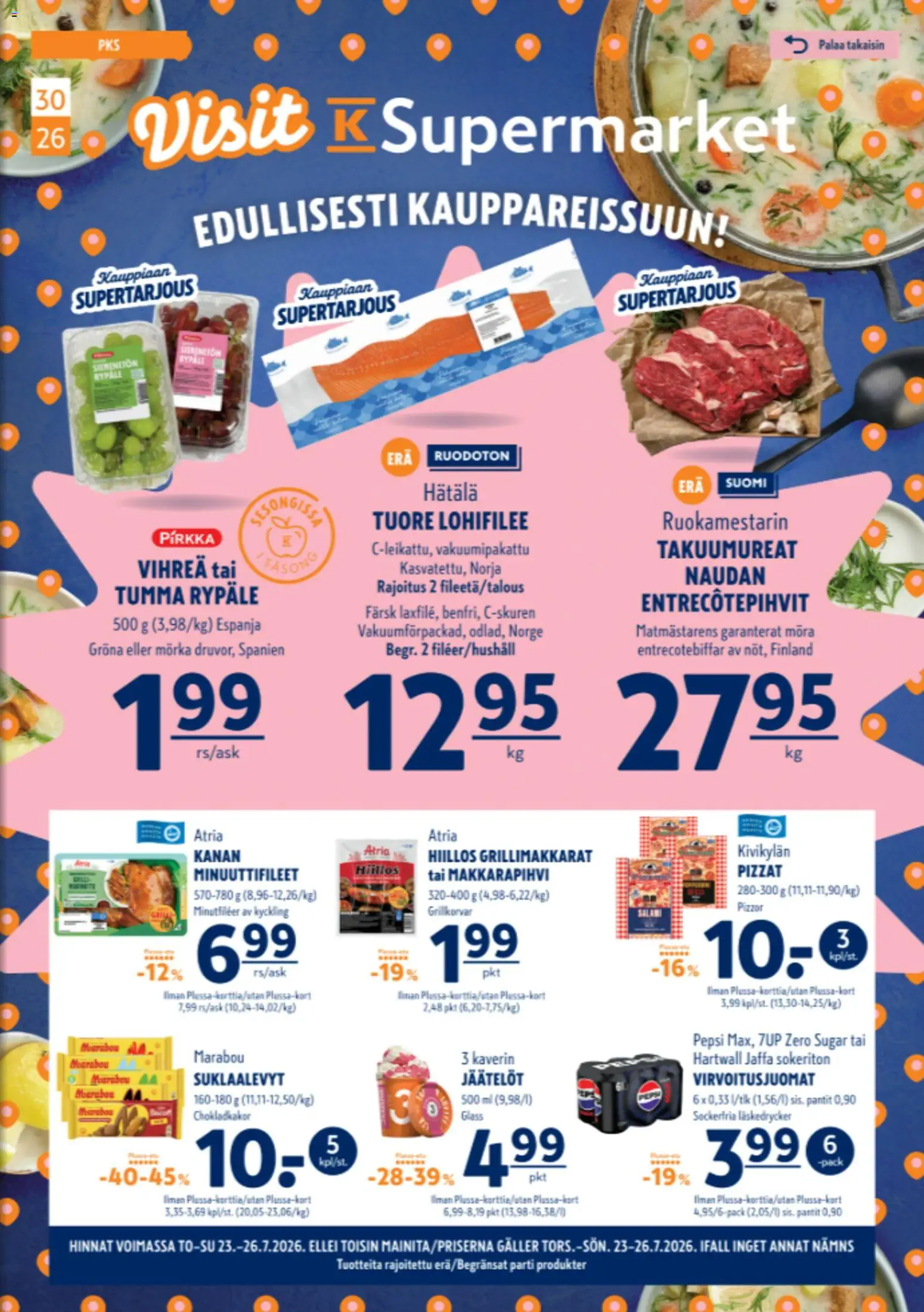 Kaupan K-Supermarket K-Supermarket tarjoukset esikatselu, voimassa 23/07/2026