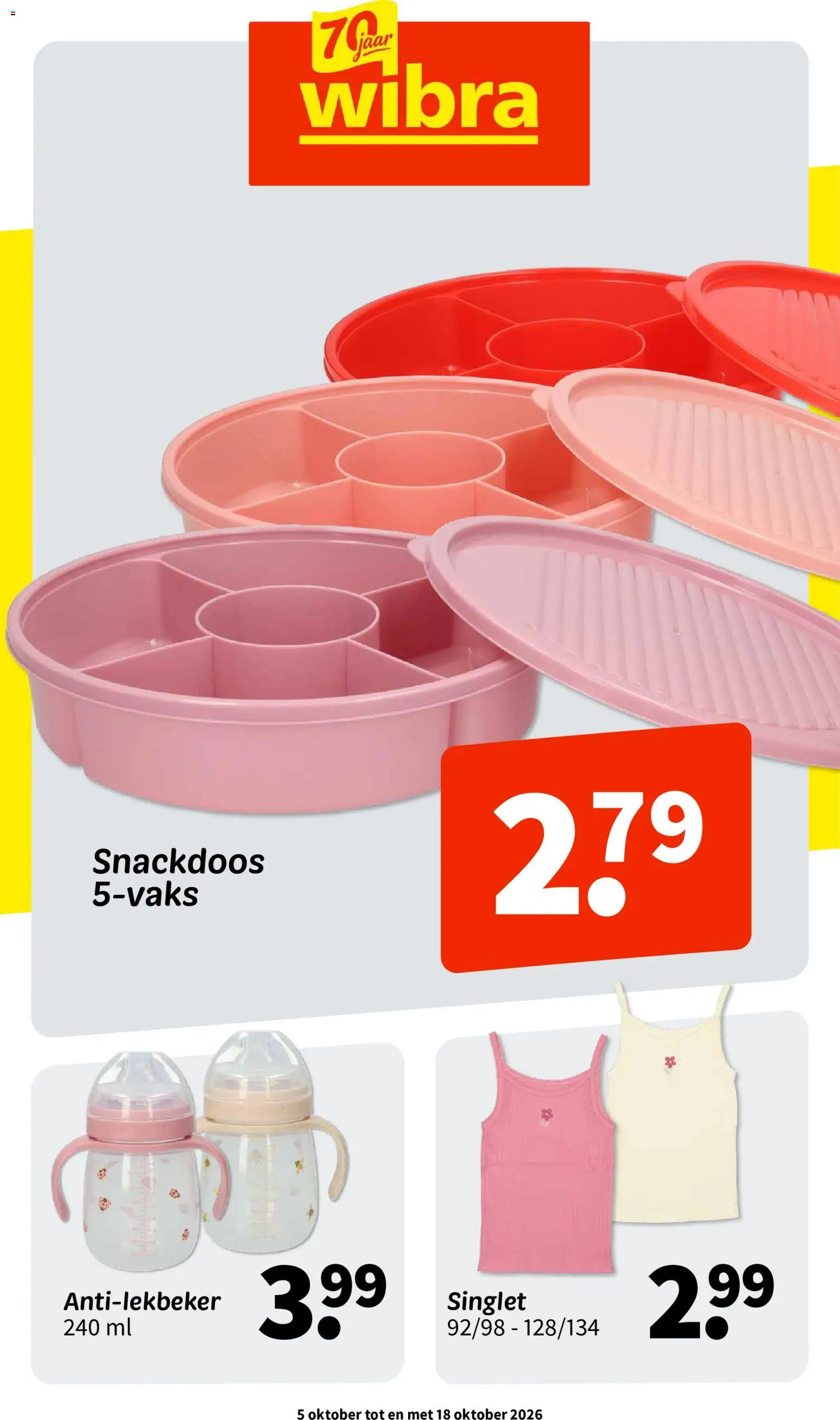 Voorbeeld van Wibra folder goederen van winkel Wibra geldig vanaf 05-10-2026
