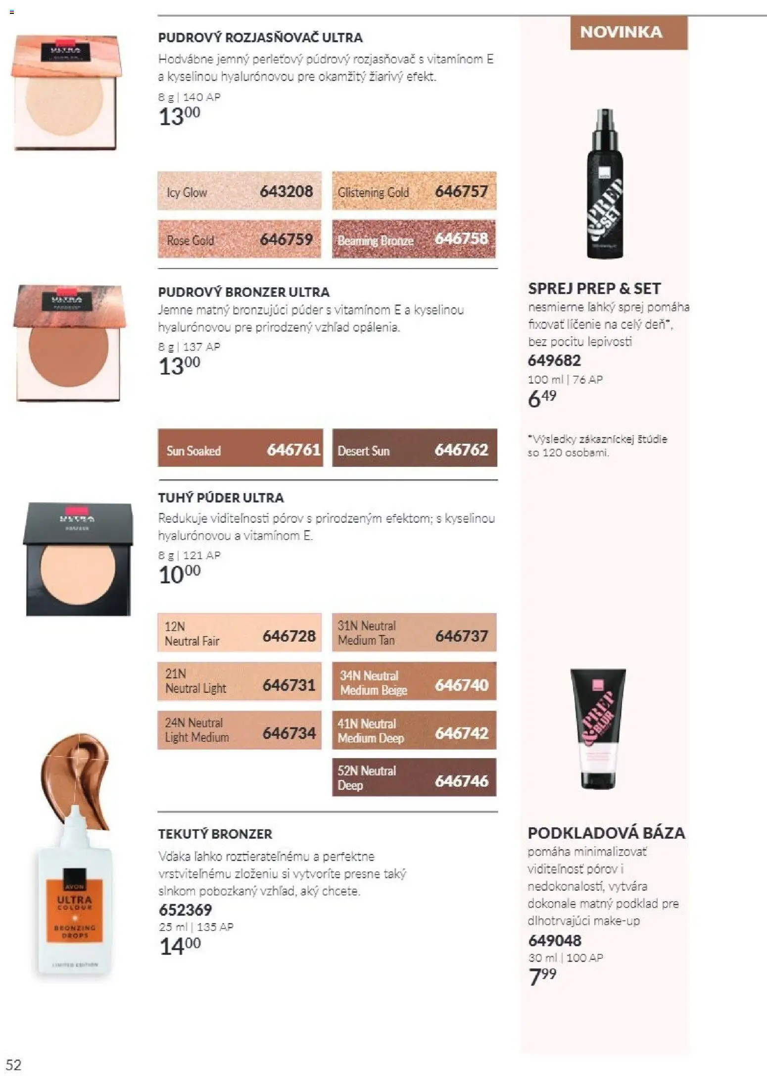 Náhľad Avon letáku platného od 01.10.2026 - Bronzer, Rozjasňovač, Púder