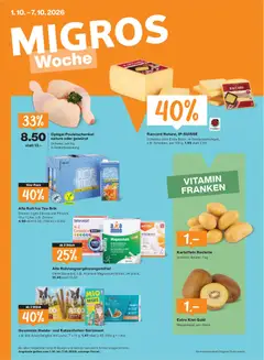 Vorschau des Merkblatts Migros aktionen vom Shop Migros gültig von 01.10.2026 bis 07.10.2026