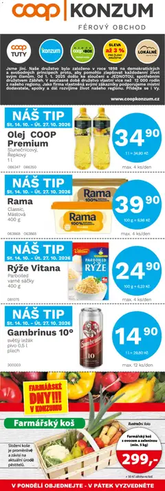 Náhled nabídky: Konzum Konzum leták platný od 14.10.2026