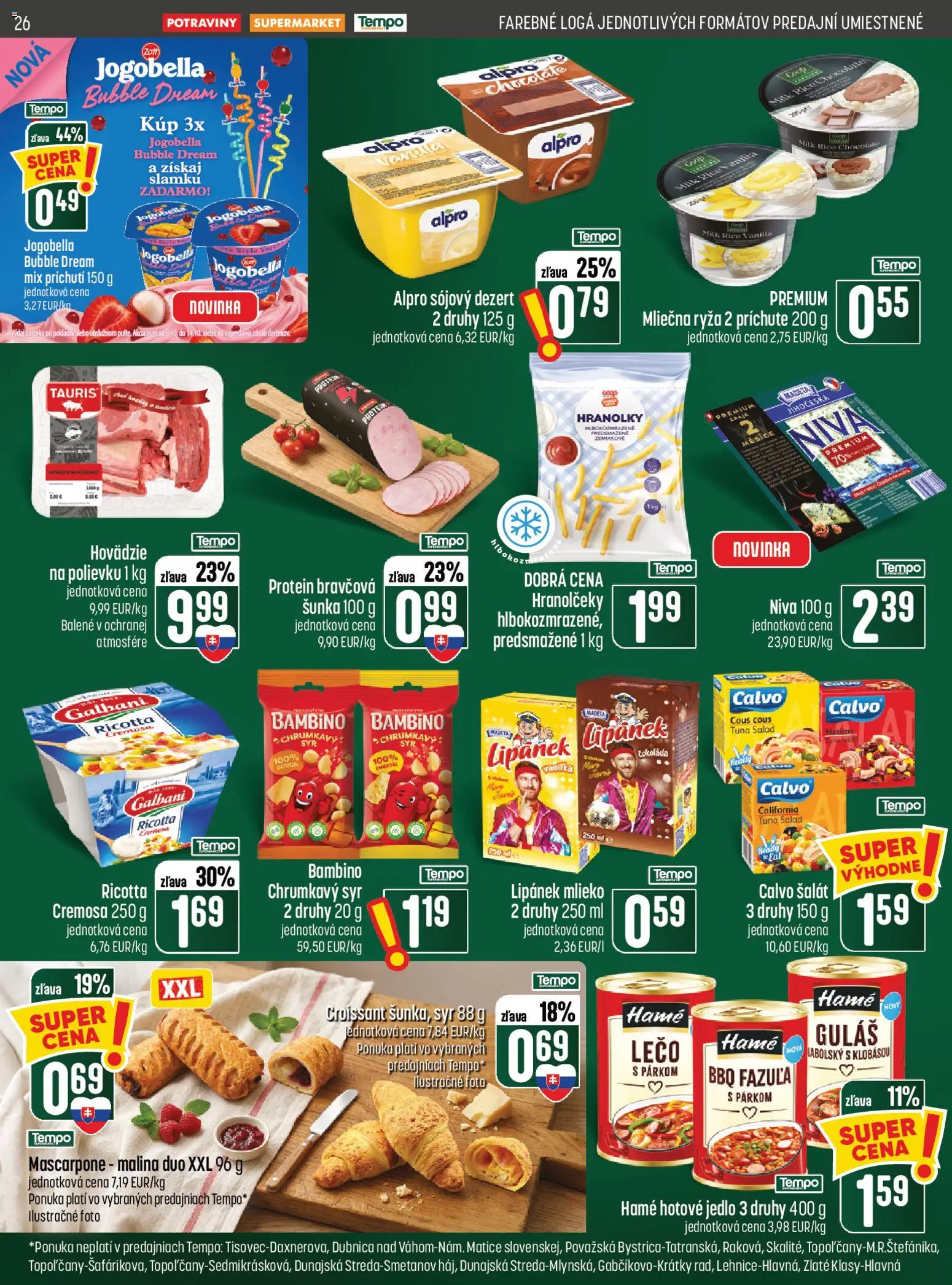 Náhľad COOP Jednota letáku platného od 08.10.2026