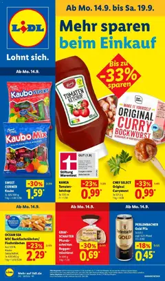 Vorschau von dem Prospekt des Geschäftes Lidl, gültig ab dem 14.09.2026