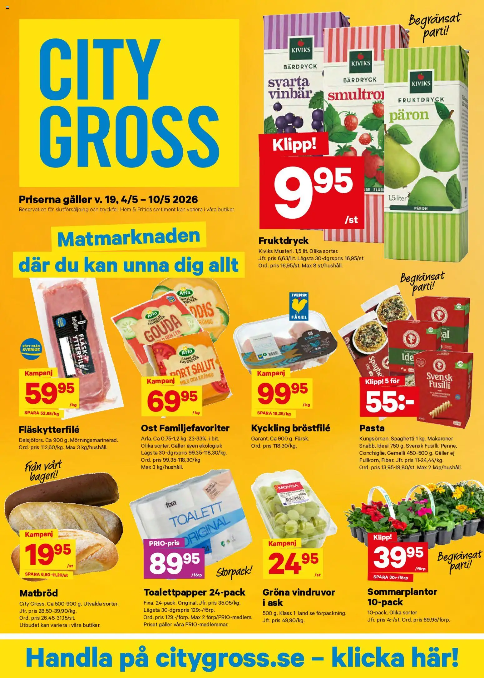 Förhandsgranska reklamblad City Gross erbjudanden från butik City Gross gäller från 04/05/2026