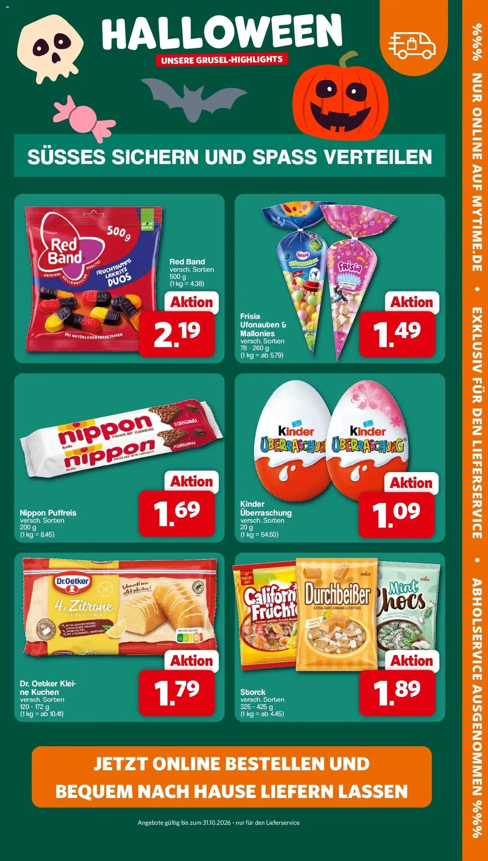 Vorschau von dem Prospekt des Geschäftes Famila Nordwest, gültig ab dem 26.10.2026 - Kuchen, Schokolade, Reis, Zitrone