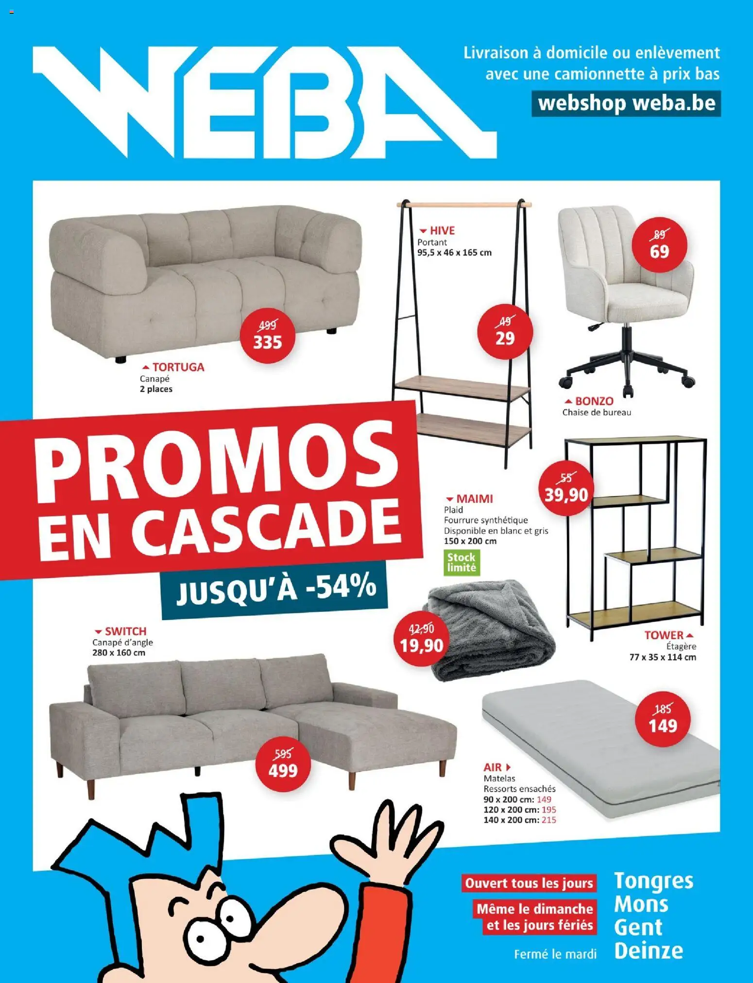 Voorbeeld van Weba Publicité van winkel Weba geldig vanaf 12/08/2026 - Bureau