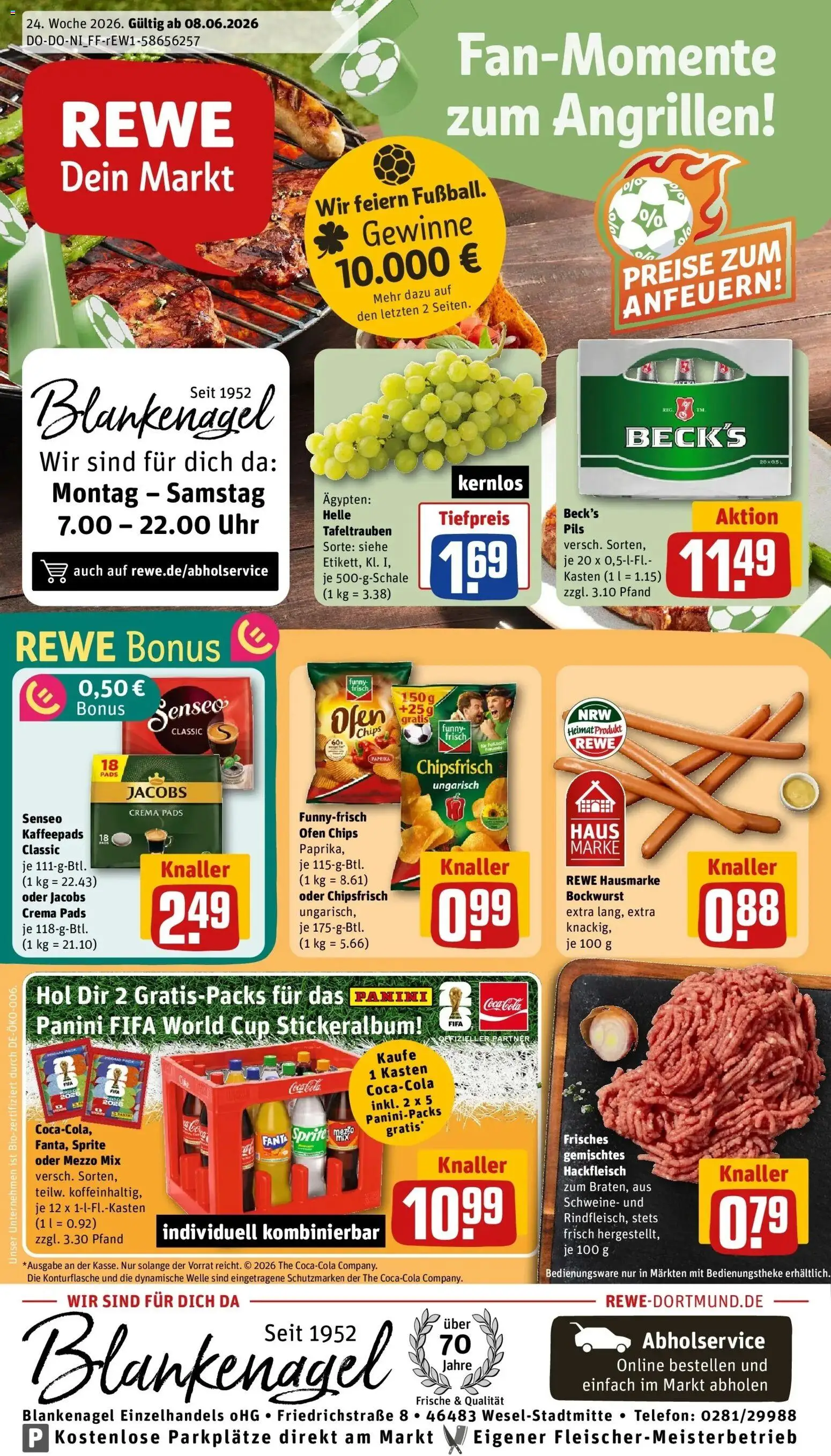Vorschau von dem Prospekt des Geschäftes Rewe, gültig ab dem 08.06.2026