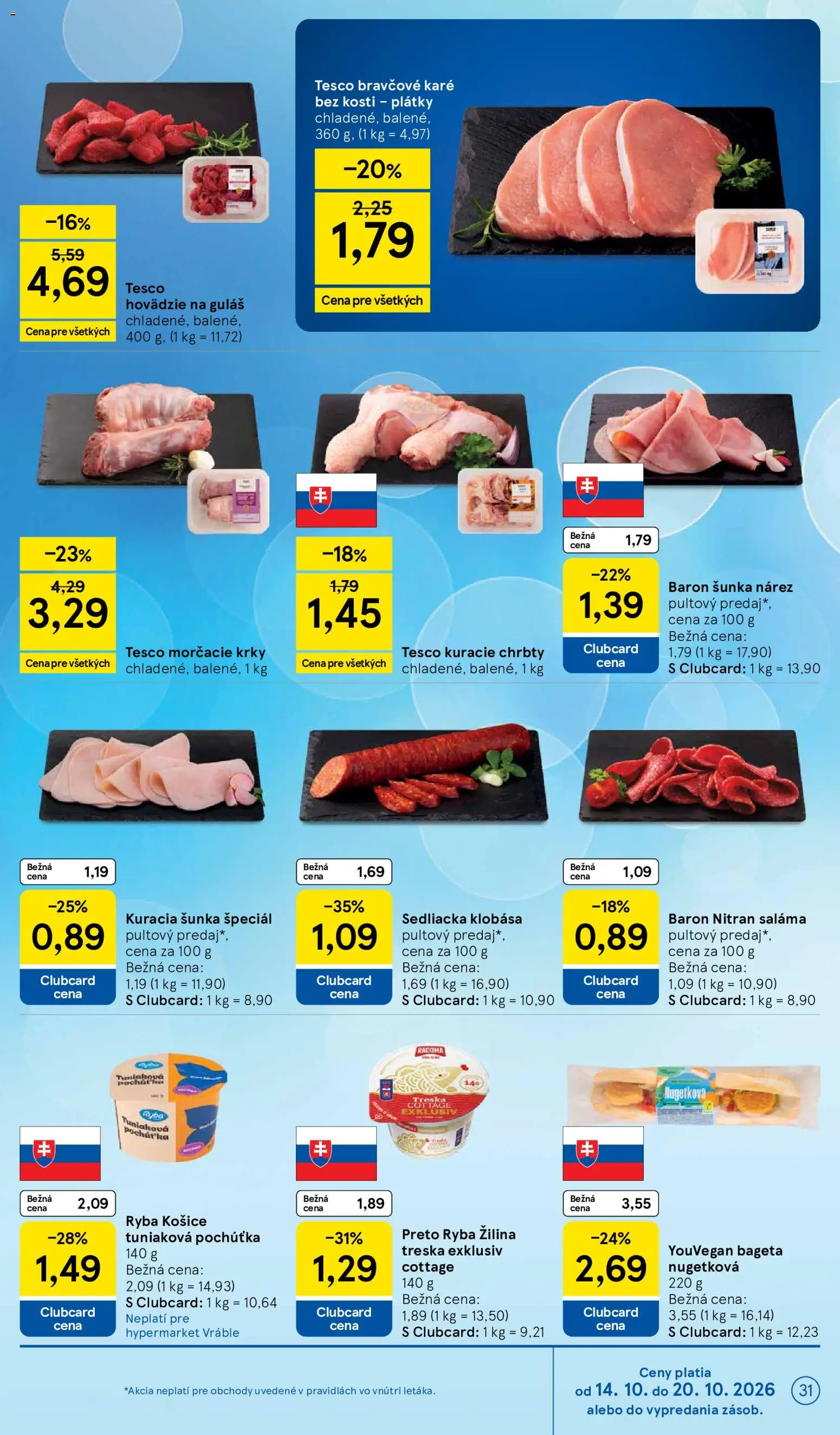 Náhľad Tesco letáku platného od 14.10.2026