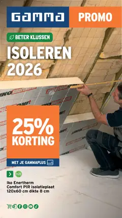 Prévisualisation de GAMMA Folder Isolatie du magasin GAMMA formulaire valide 16/09/2026