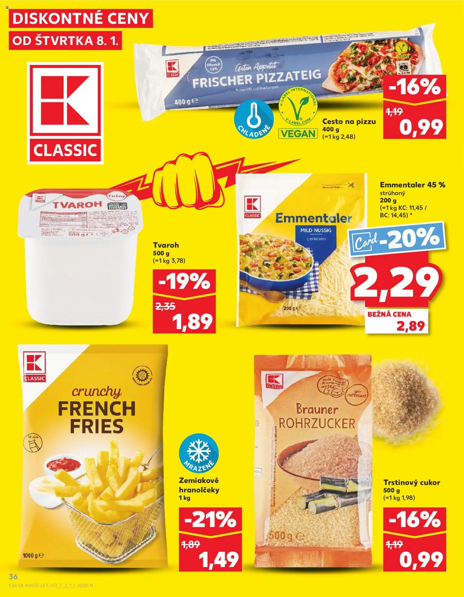 Náhľad Kaufland letáku platného od 08.01.2026 - Tvaroh, Cukor, Trstinový cukor