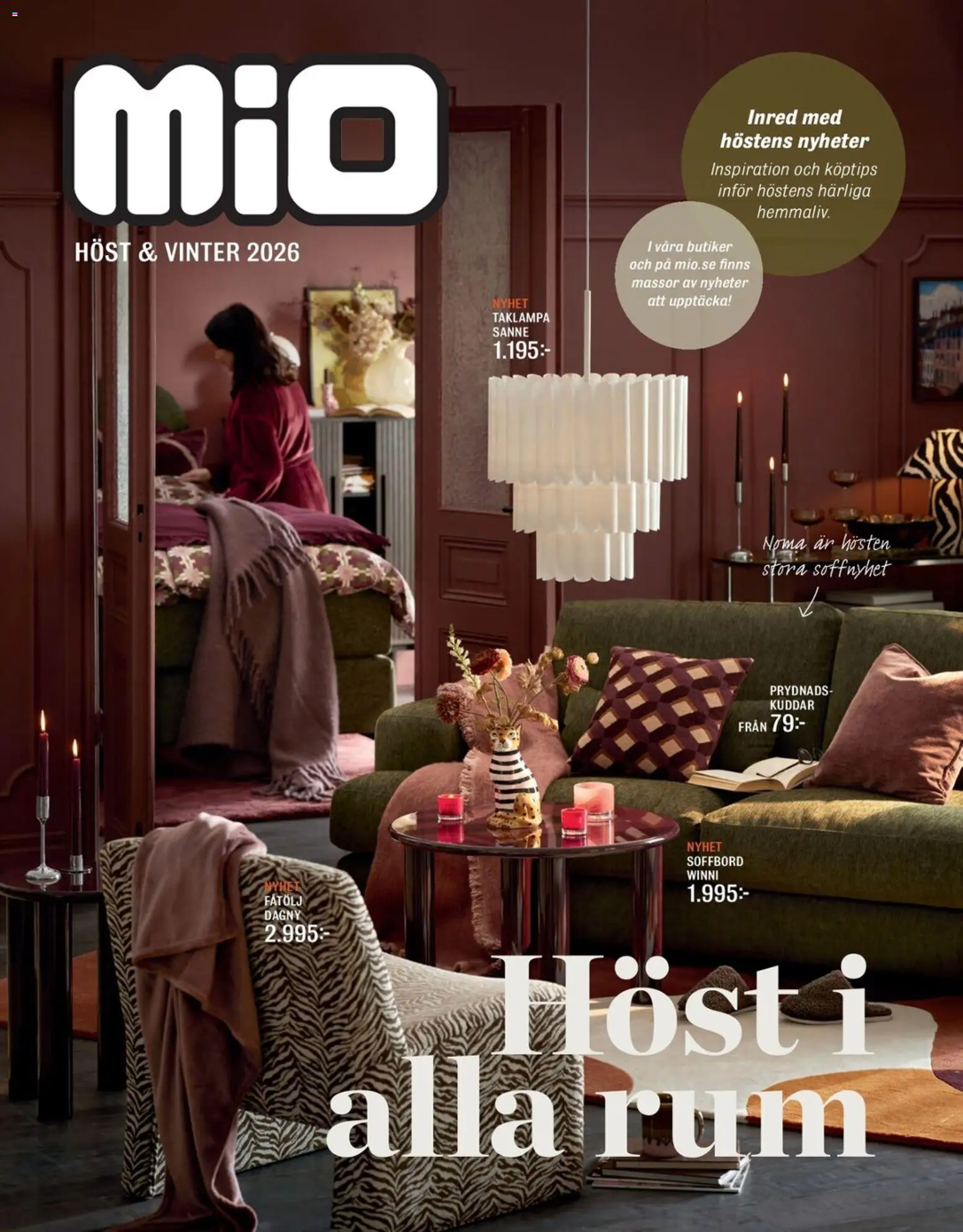 Förhandsgranska reklamblad Mio Höst & Vinter från butik Mio gäller från 13/08/2026 - Nyheter, Soffbord, Fåtölj, Taklampa