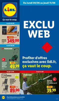Prévisualisation de LIDL catalogue les bonnes affaires Exclu Web du magasin LIDL formulaire valide 08/06/2026