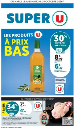 Prévisualisation de Super U - Les prix bas de la semaine du magasin Super U formulaire valide 13/10/2026