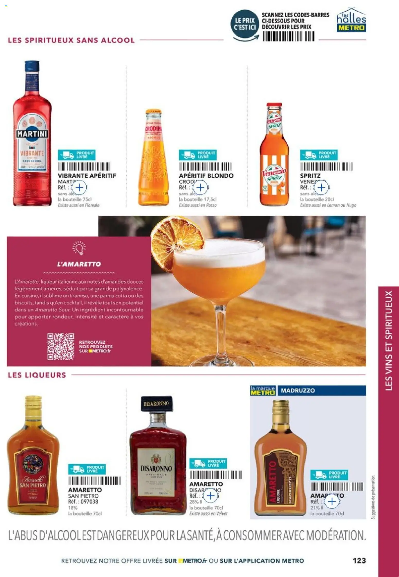 Prévisualisation de METRO - Guide Italie du magasin METRO formulaire valide 28/05/2026 - Livre, Amaretto, Martini, Apéritif, Bouteille, Liqueur, Alcool