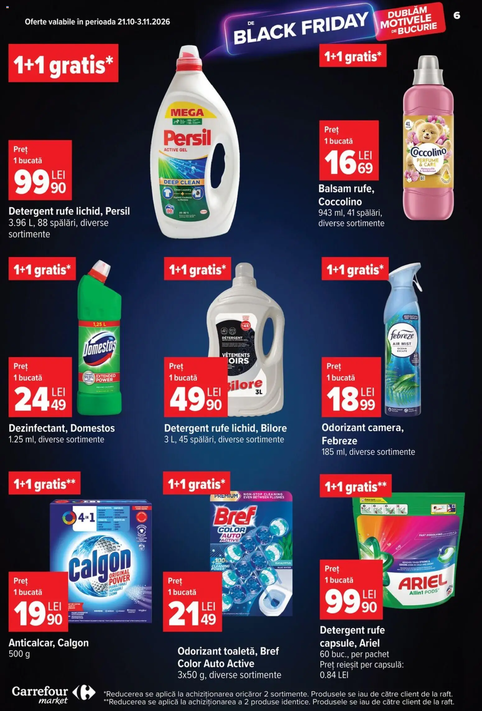 Previzualizarea de cataloage: Carrefour Carrefour Catalog Market valabil de la 28.10.2026 - Detergent Rufe, Power, Clean, Detergent, Calgon, Active, Aplică, Pudră