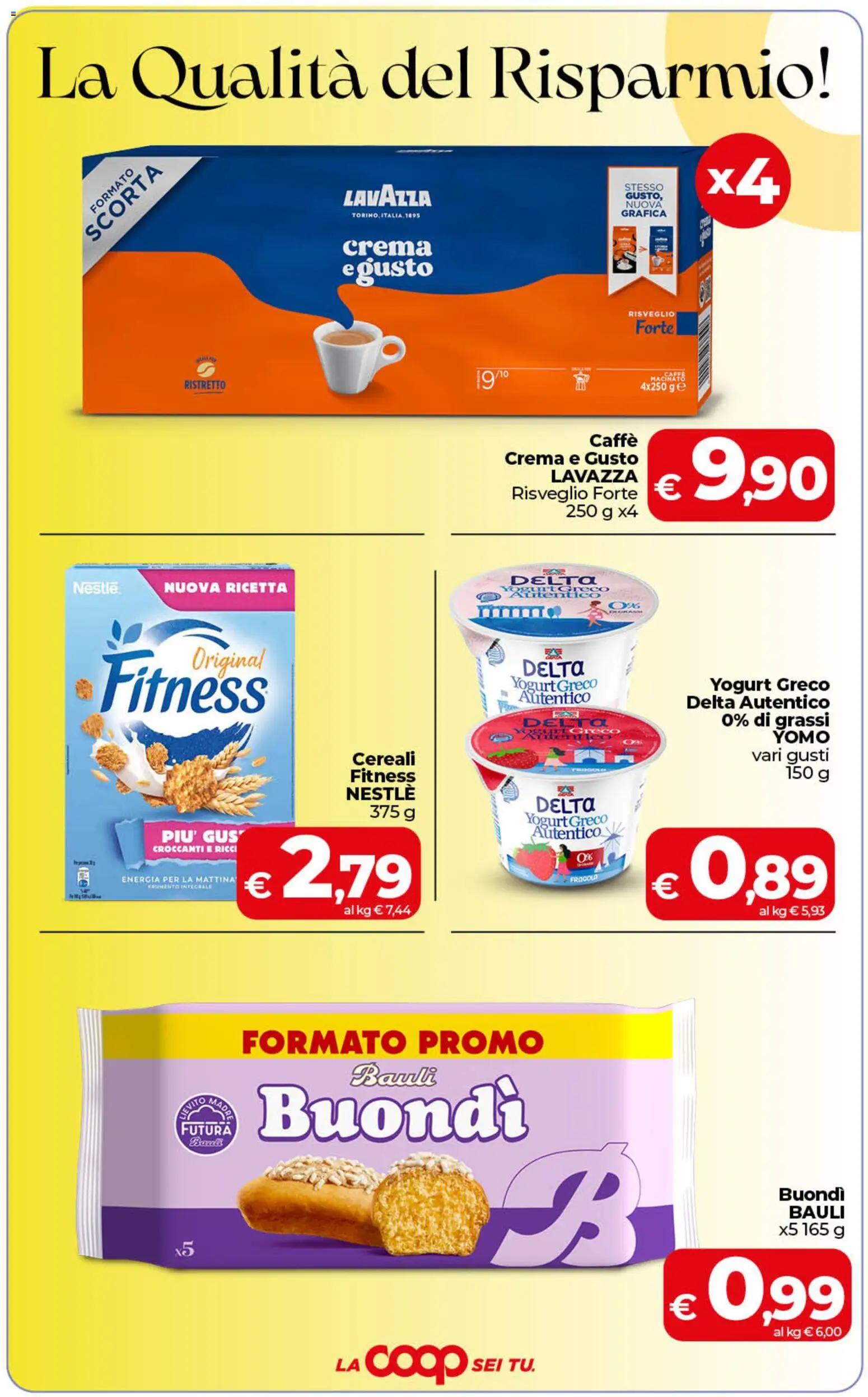 Anteprima dell'opuscolo COOP volantino Superstore Sicilia dal negozio COOP valido da 01/09/2026 - Crema, Caffè, Yogurt greco, Lavazza, Yogurt, Cereali, Macinato